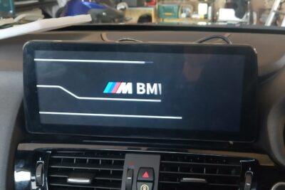 12.3-inch Android screen installed in a BMW X3 F25