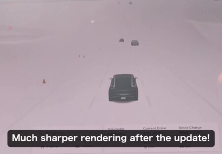 Sharper Model YL visualization rendering mirrors, wheels, road cones in detail