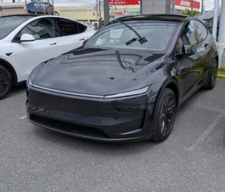 My Model YL right after delivery at the Tesla store, front view