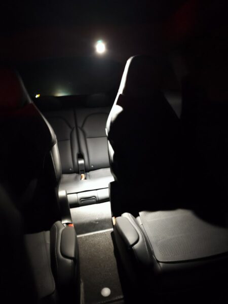 The rear map light glowing on its own at night