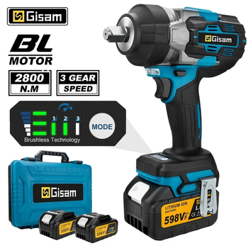 Cordless brushless impact wrench on half-inch drive