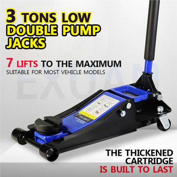 Low-profile hydraulic floor jack