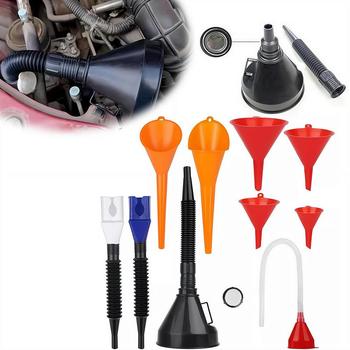 Right-angle oil funnel set with a removable filter screen