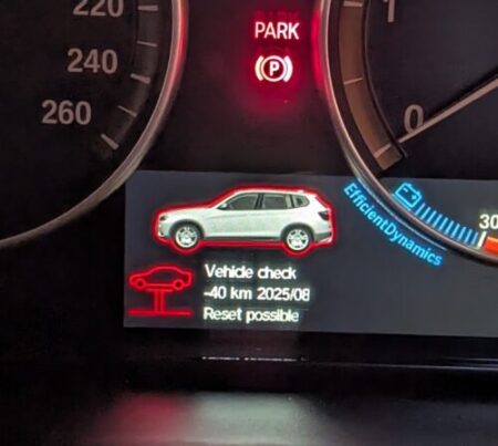 Vehicle check also reset
