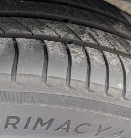 Remaining tread after 130,000 km