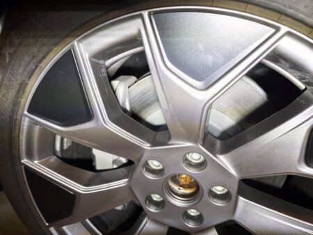 Model YL front brake disc with caliper, visible once the cover came off