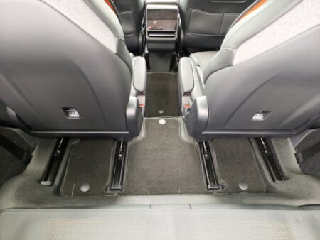 Carpet mats fitted in the second row