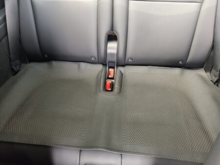 Close-up of the perforation pattern on the third-row seat cover