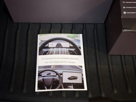 The installation sheet that came with the display