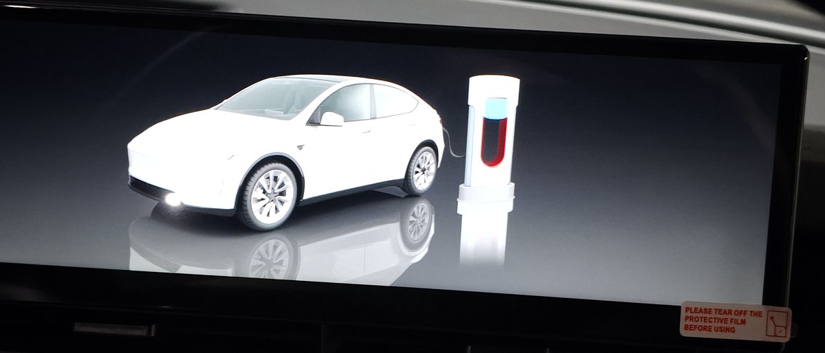 充電ケーブルをつないだときにクルマとV3充電器の絵が出た画面
