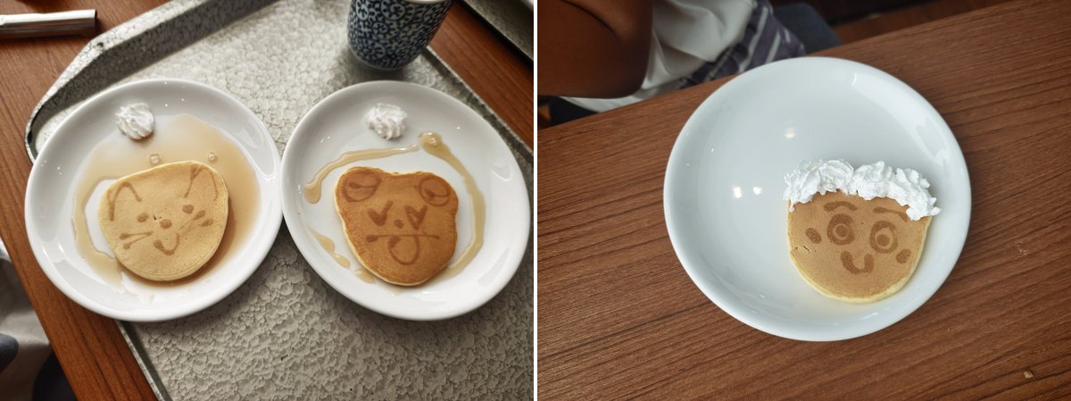顔が描かれたパンケーキ